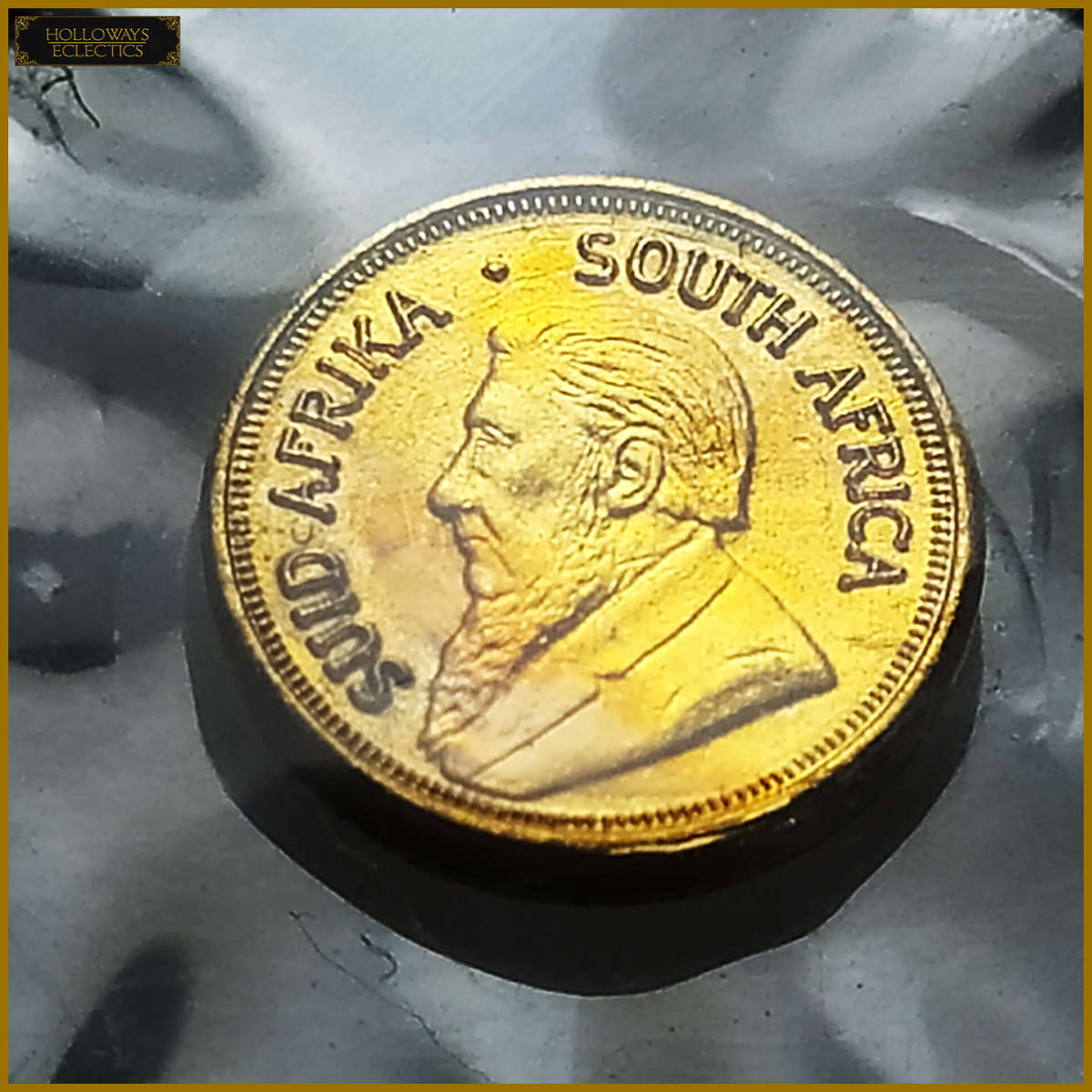 1980 Miniature 14k Gold Kruger Rand Coin