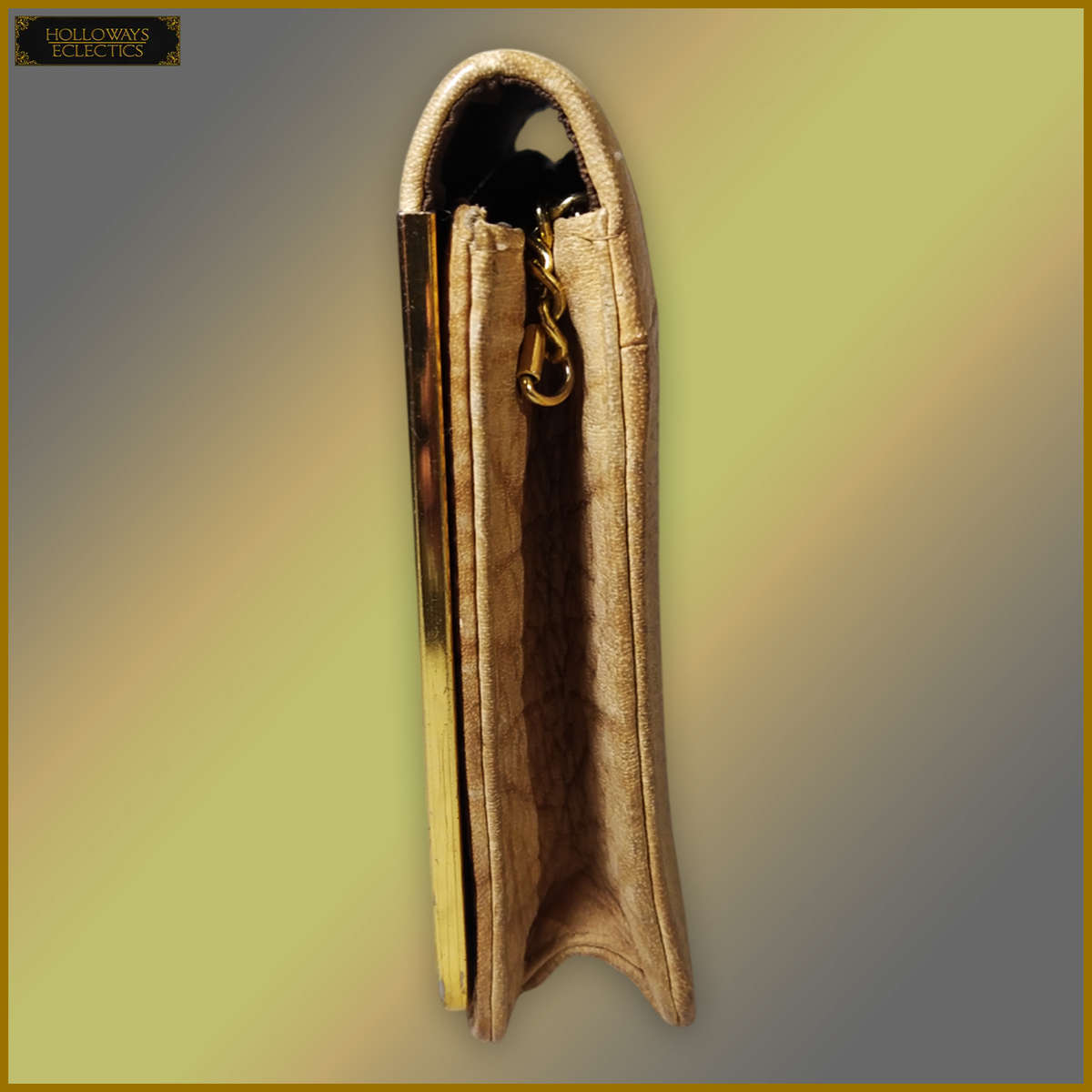 Vintage Genuine Topaz Elephant Hide Purse