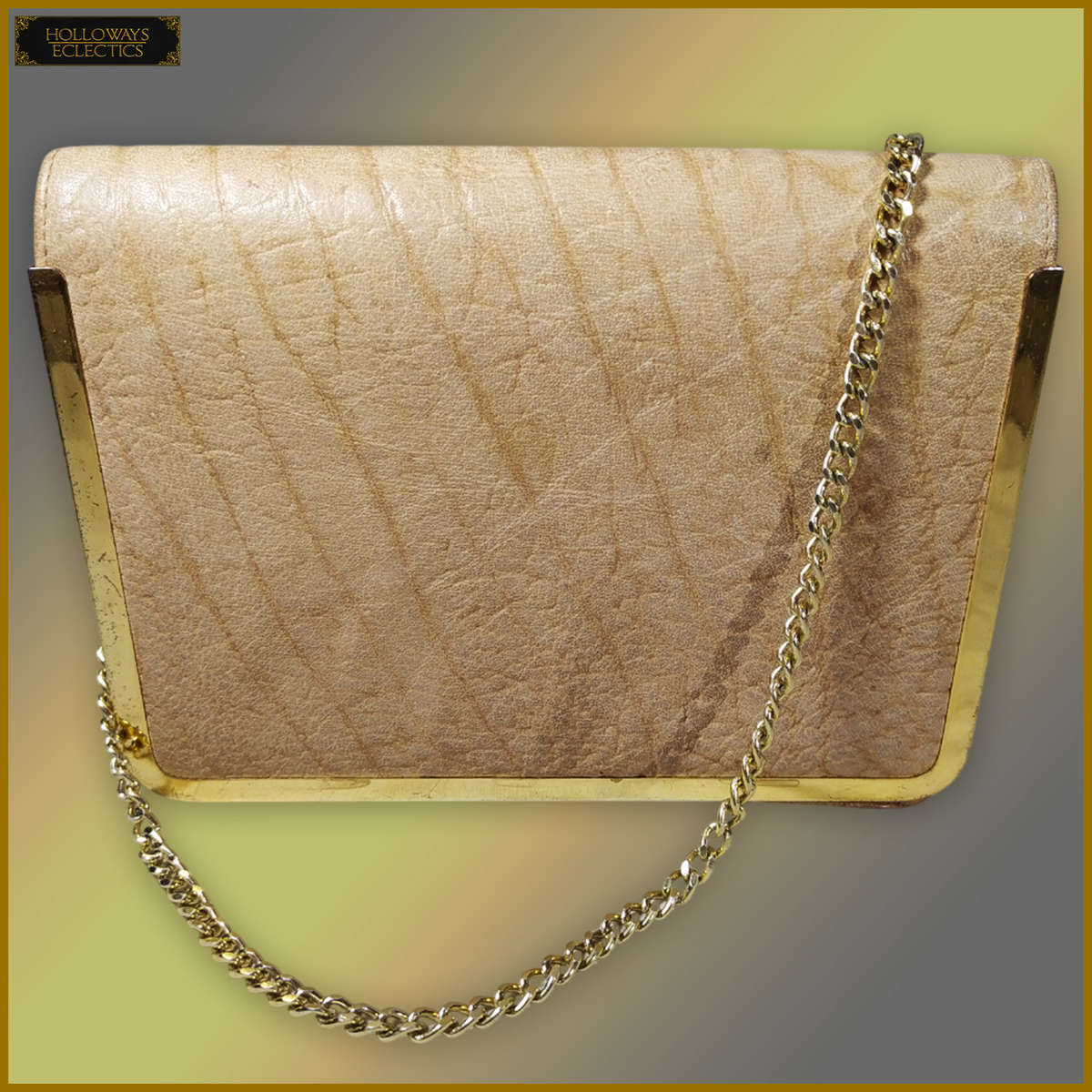 Vintage Genuine Topaz Elephant Hide Purse