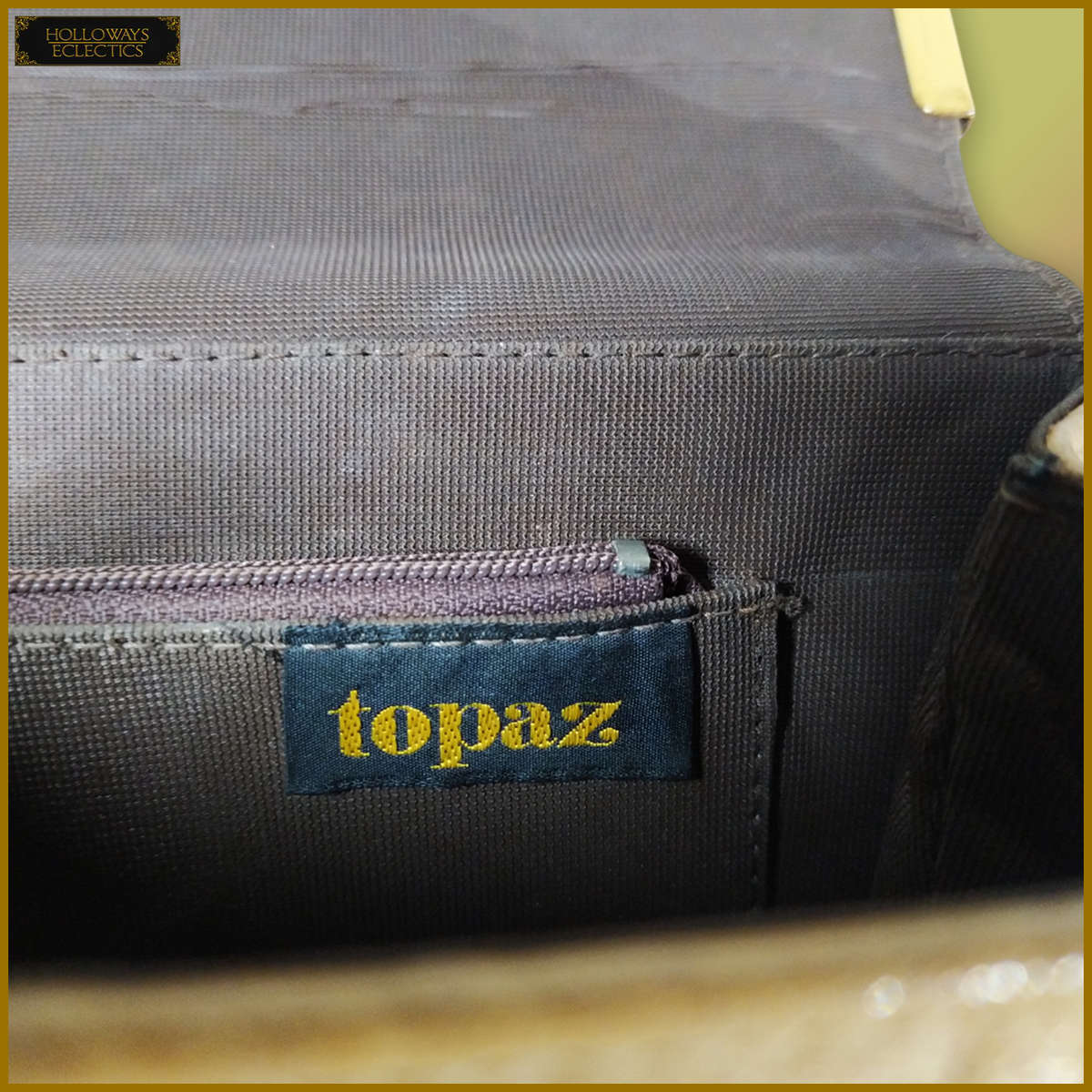 Vintage Genuine Topaz Elephant Hide Purse