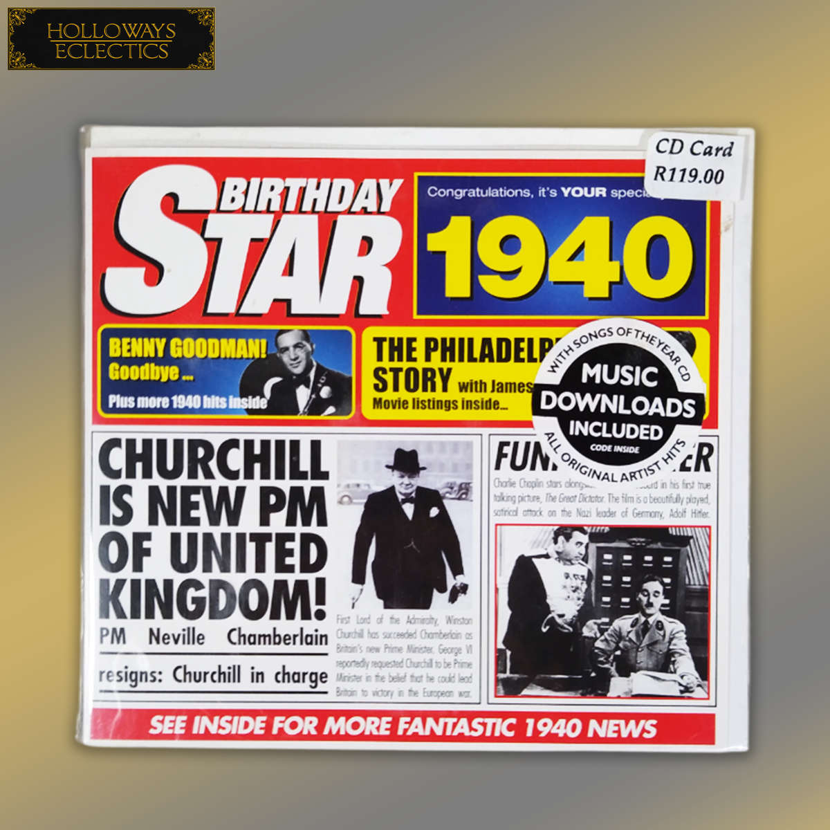 Collectable Birthday Star CD Cards 40s
