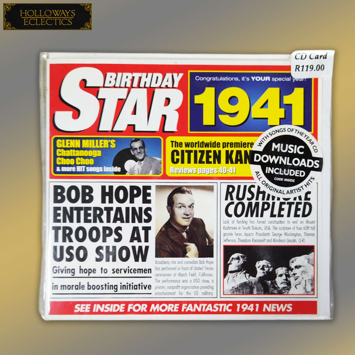 Collectable Birthday Star CD Cards 40s