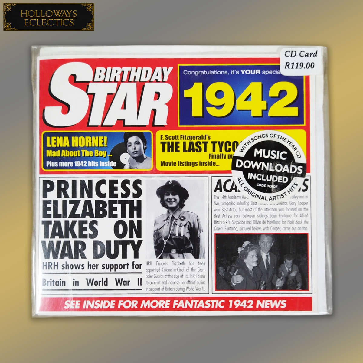 Collectable Birthday Star CD Cards 40s