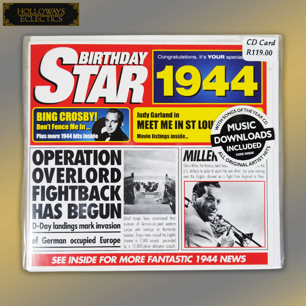 Collectable Birthday Star CD Cards 40s