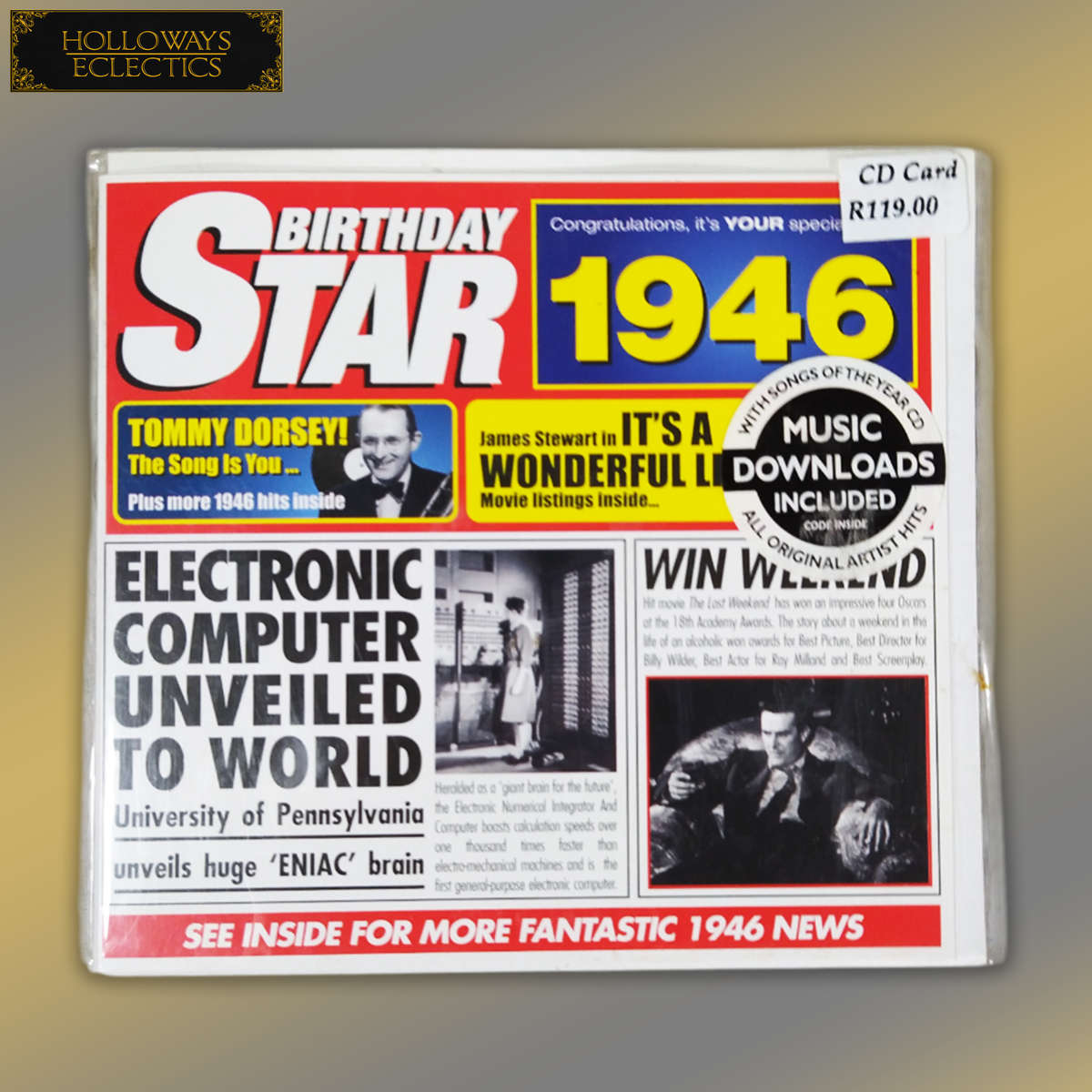 Collectable Birthday Star CD Cards 40s