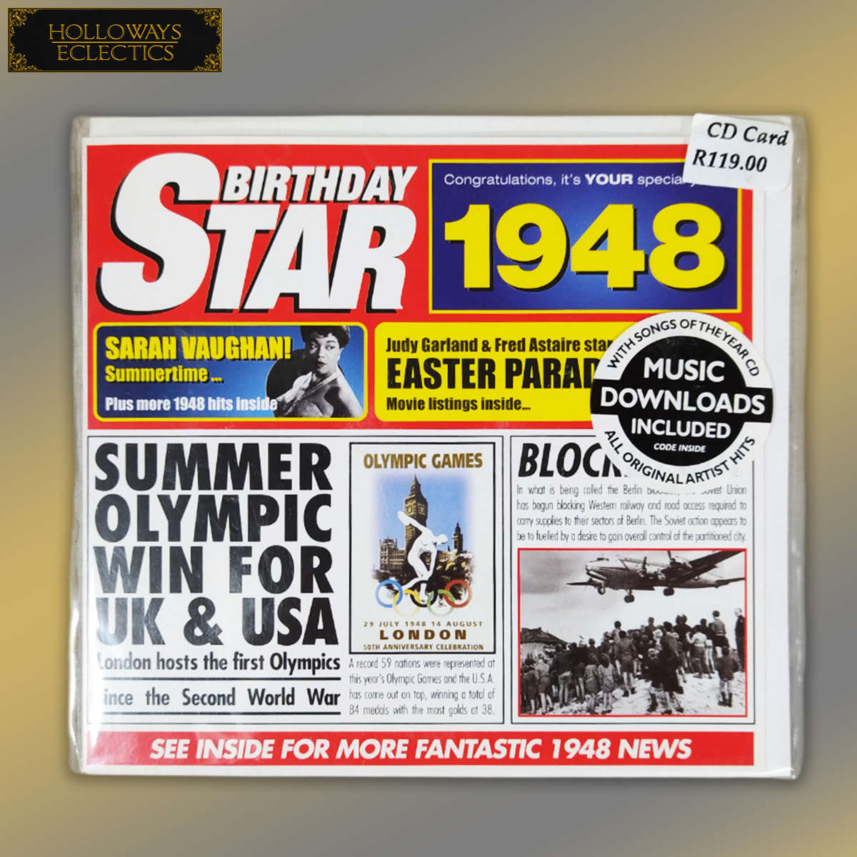 Collectable Birthday Star CD Cards 40s