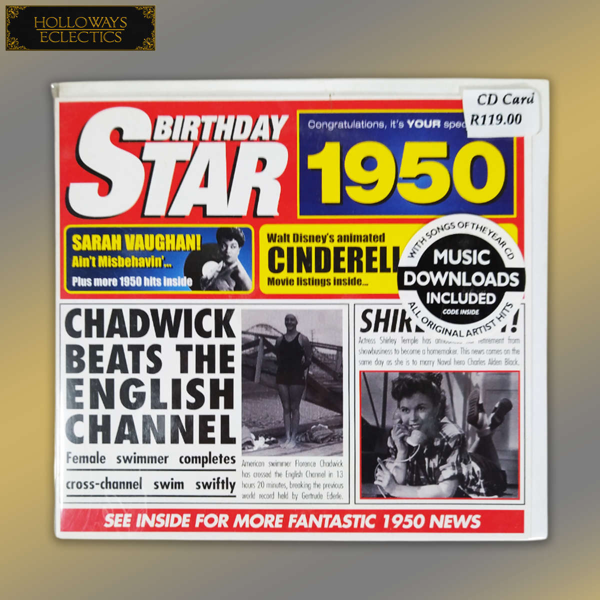 Collectable Birthday Star CD Cards 50s