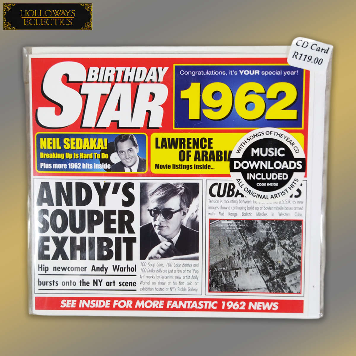 Collectable Birthday Star CD Cards 60s