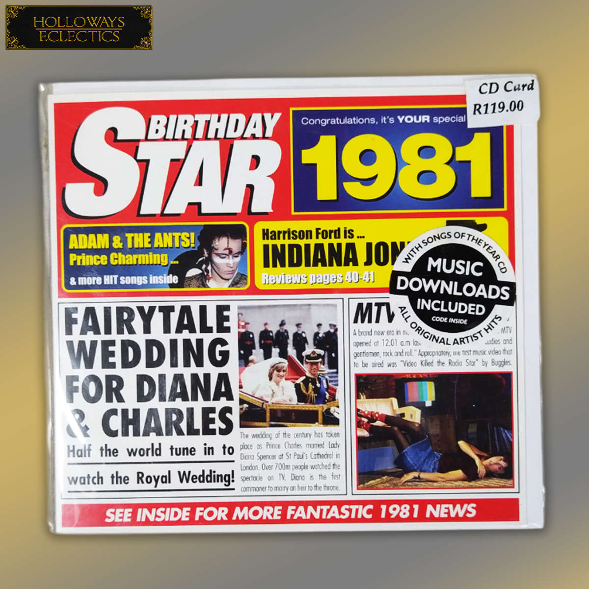 Collectable Birthday Star CD Cards 80s
