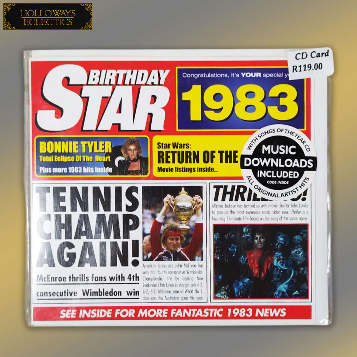 Collectable Birthday Star CD Cards 80s