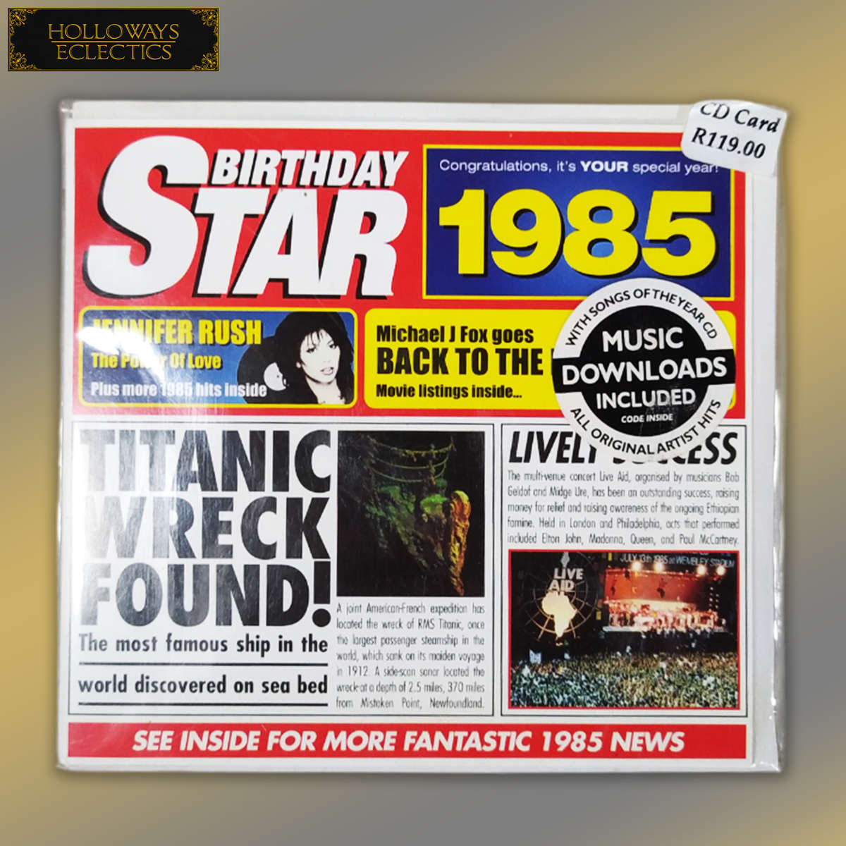 Collectable Birthday Star CD Cards 80s