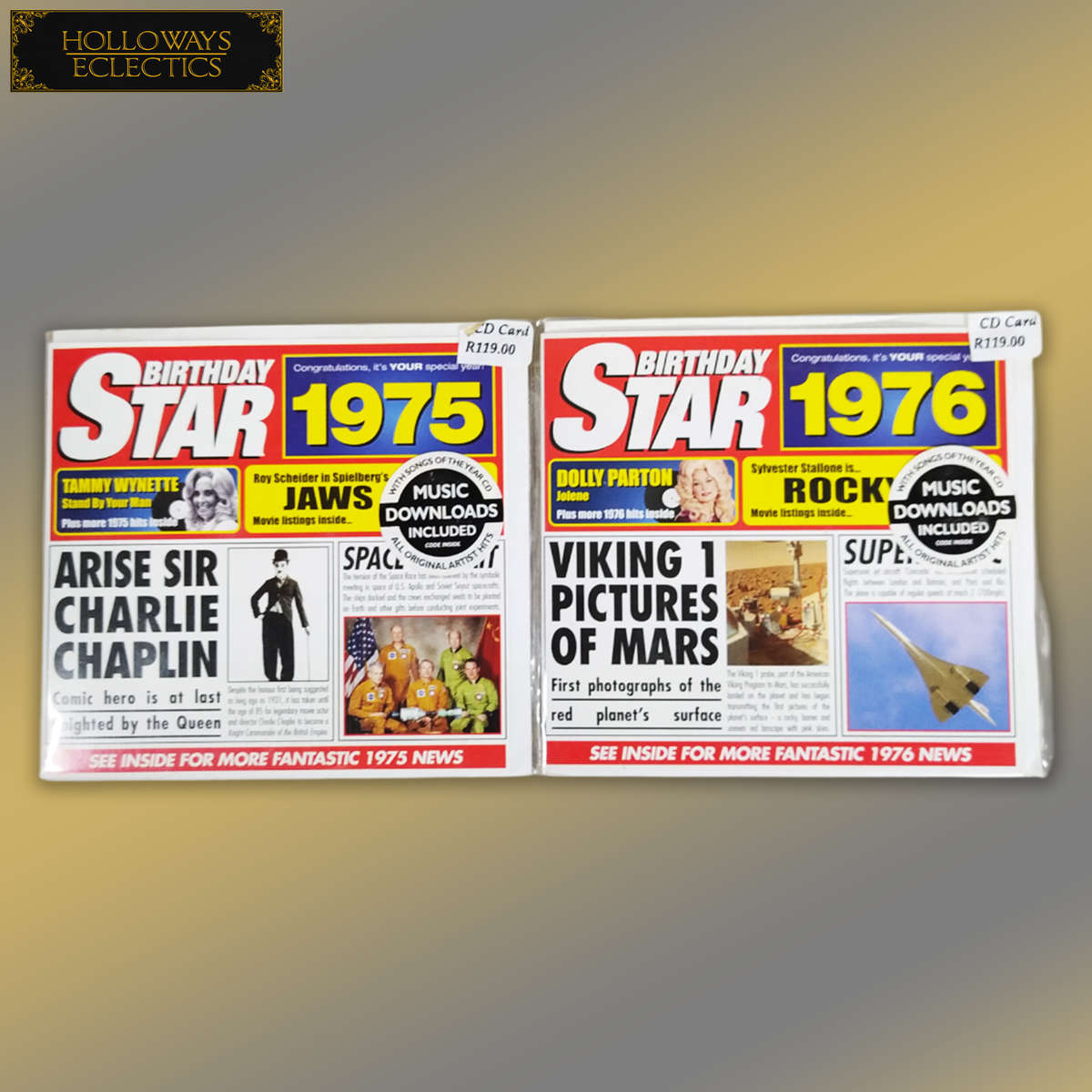 Collectable Birthday Star CD Cards 70s