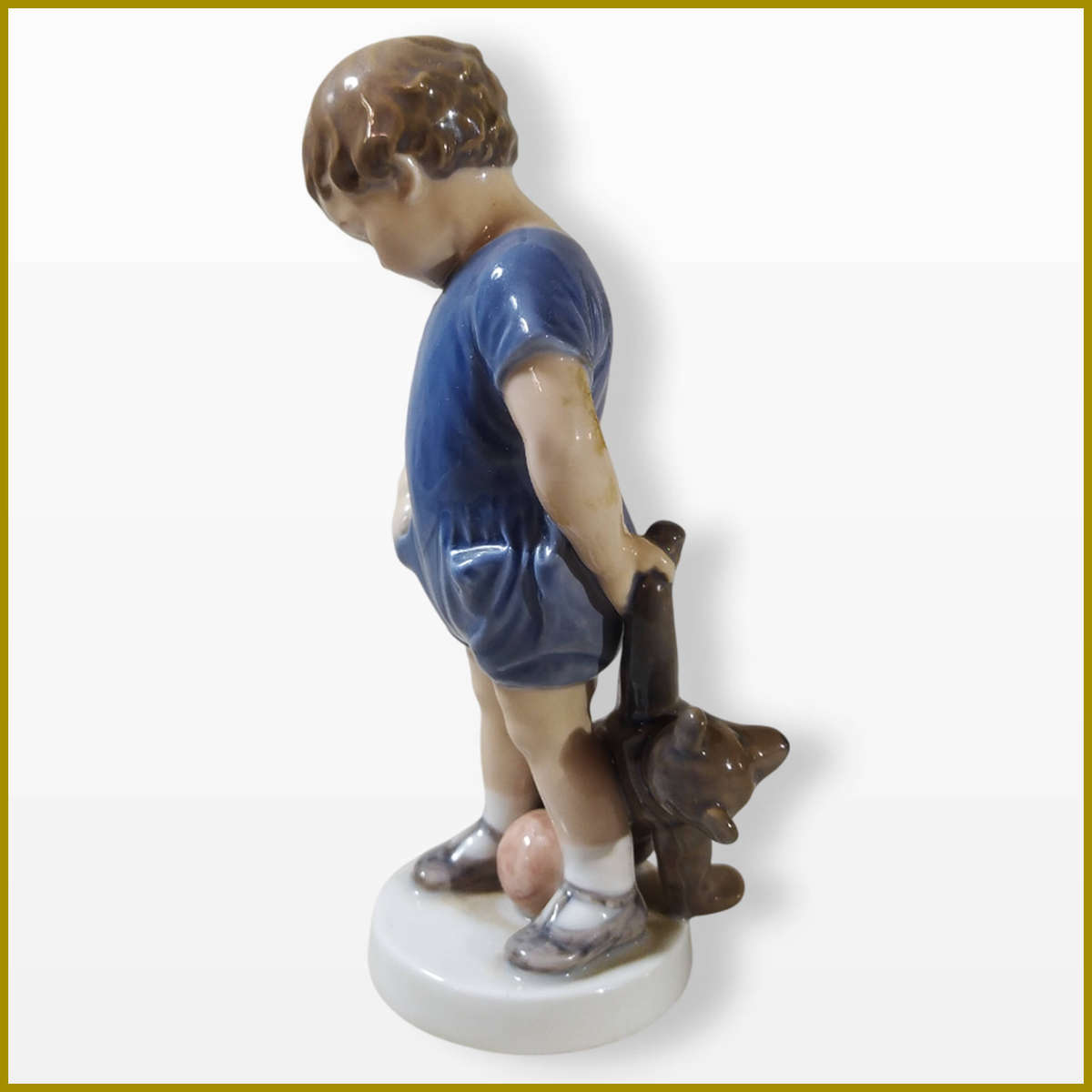 Boy With Teddy Bear Royal Copenhagen