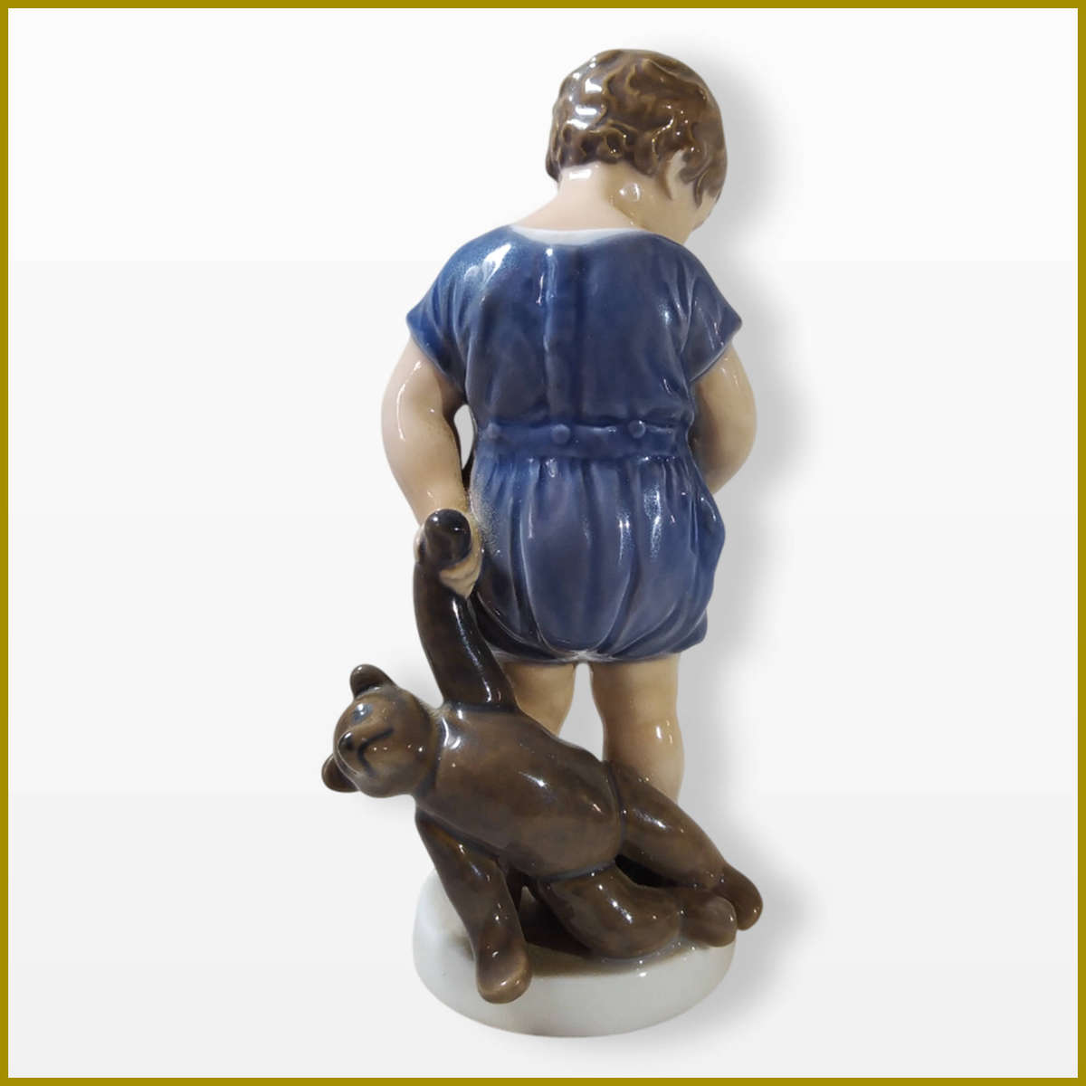 Boy With Teddy Bear Royal Copenhagen