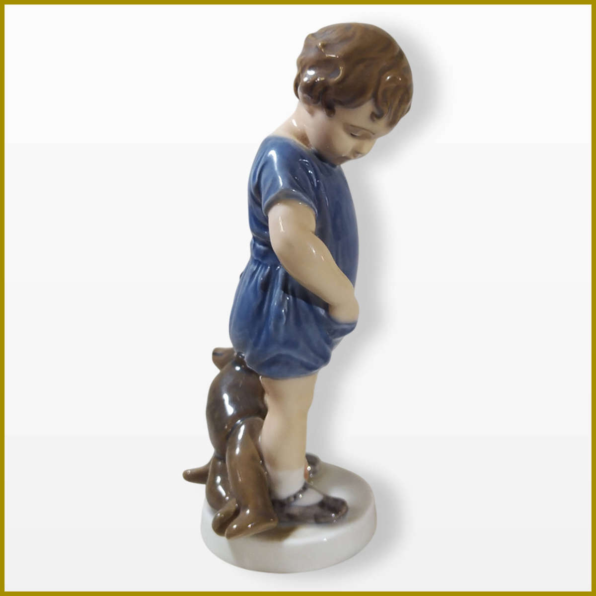 Boy With Teddy Bear Royal Copenhagen