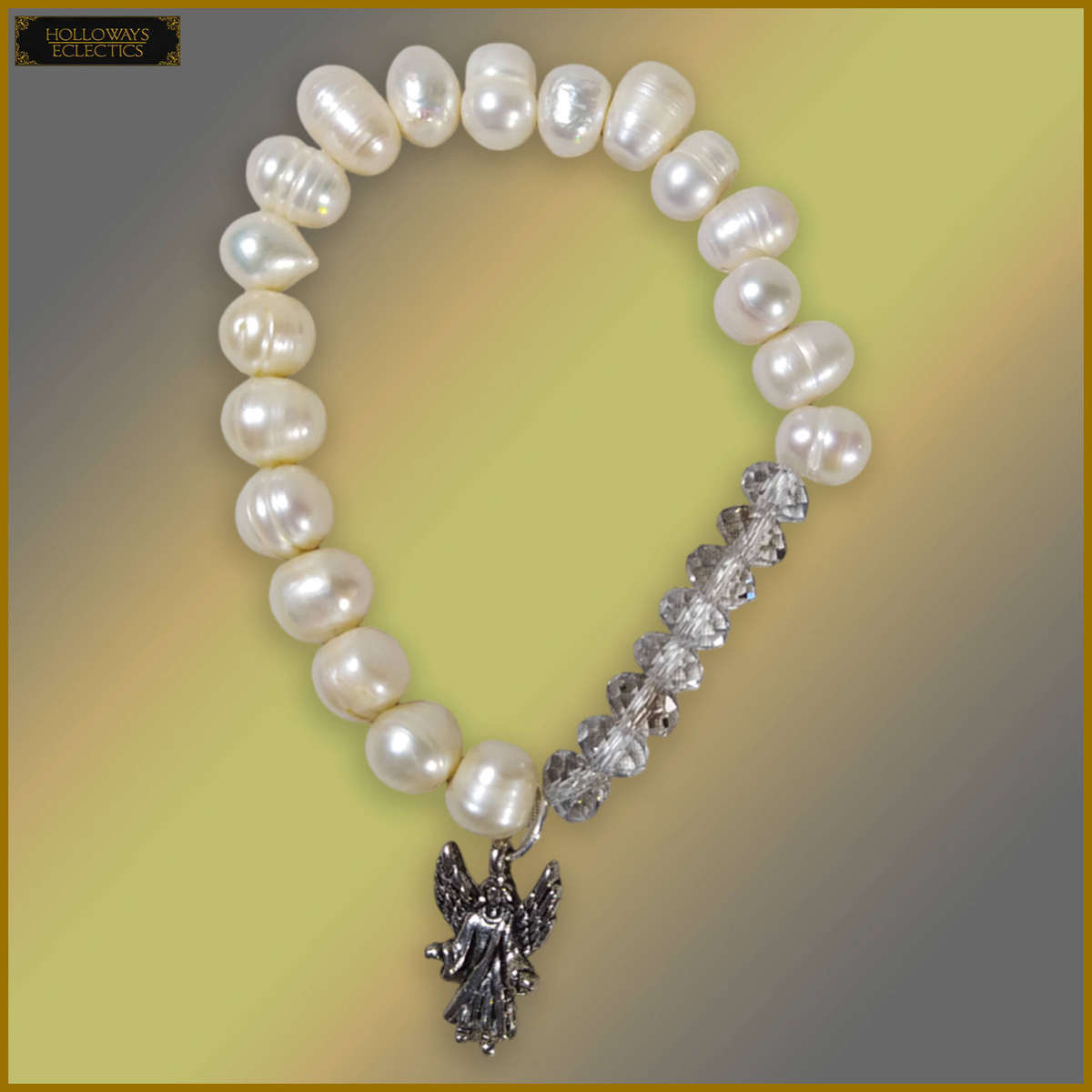 Real Pearl And Swarovski Crystal Bracelet