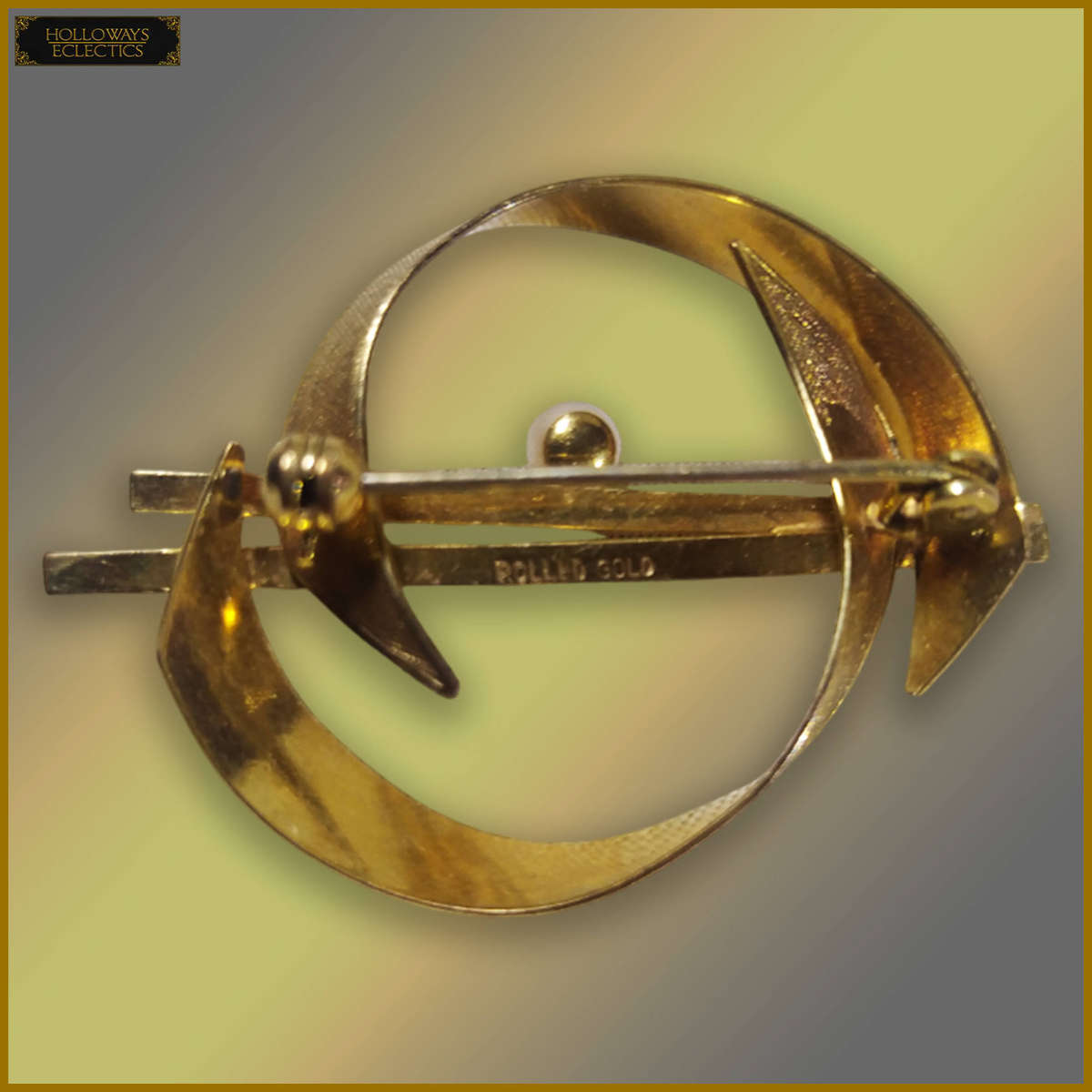 Vintage 9CT Rolled Gold Brooch With Sea Pearl