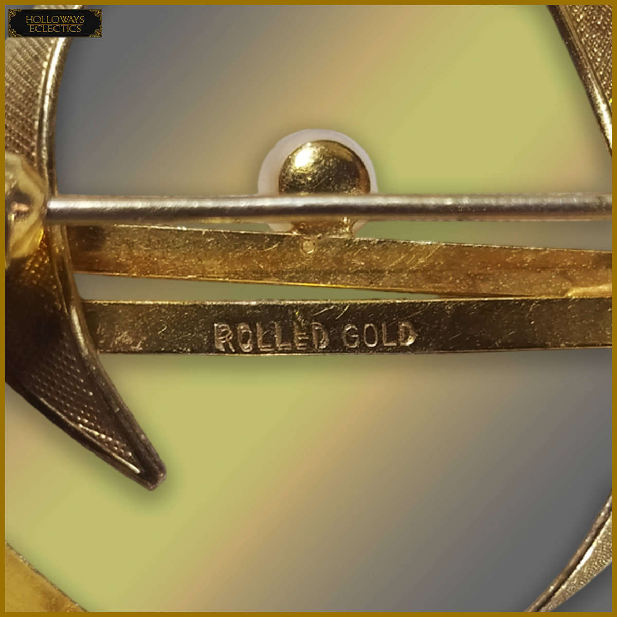 Vintage 9CT Rolled Gold Brooch With Sea Pearl