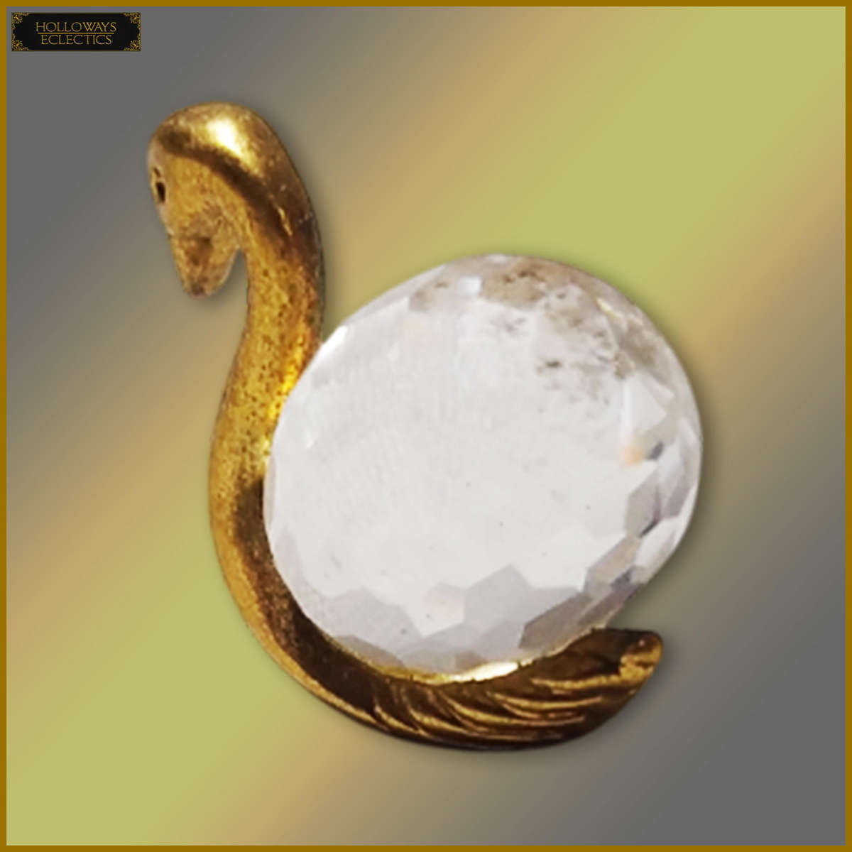 Swarovski Crystal Gold Plated Swan Ornament