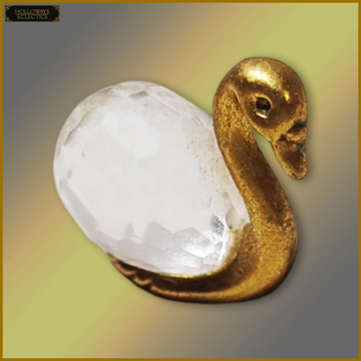 Swarovski Crystal Gold Plated Swan Ornament