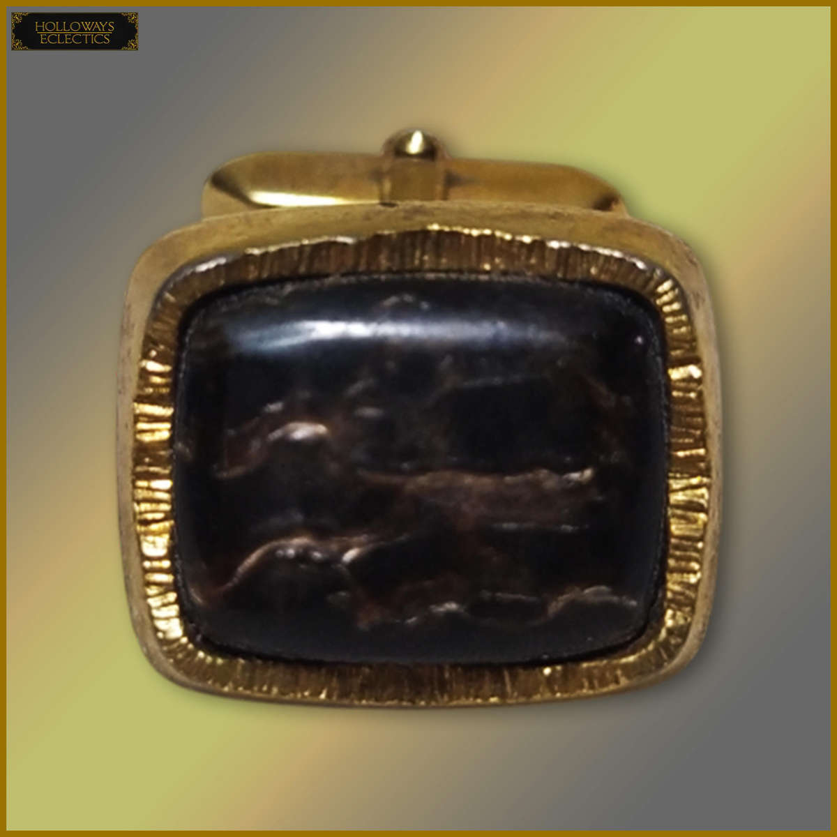 Vintage 22ct Gold Clad Grand Prix Cufflinks