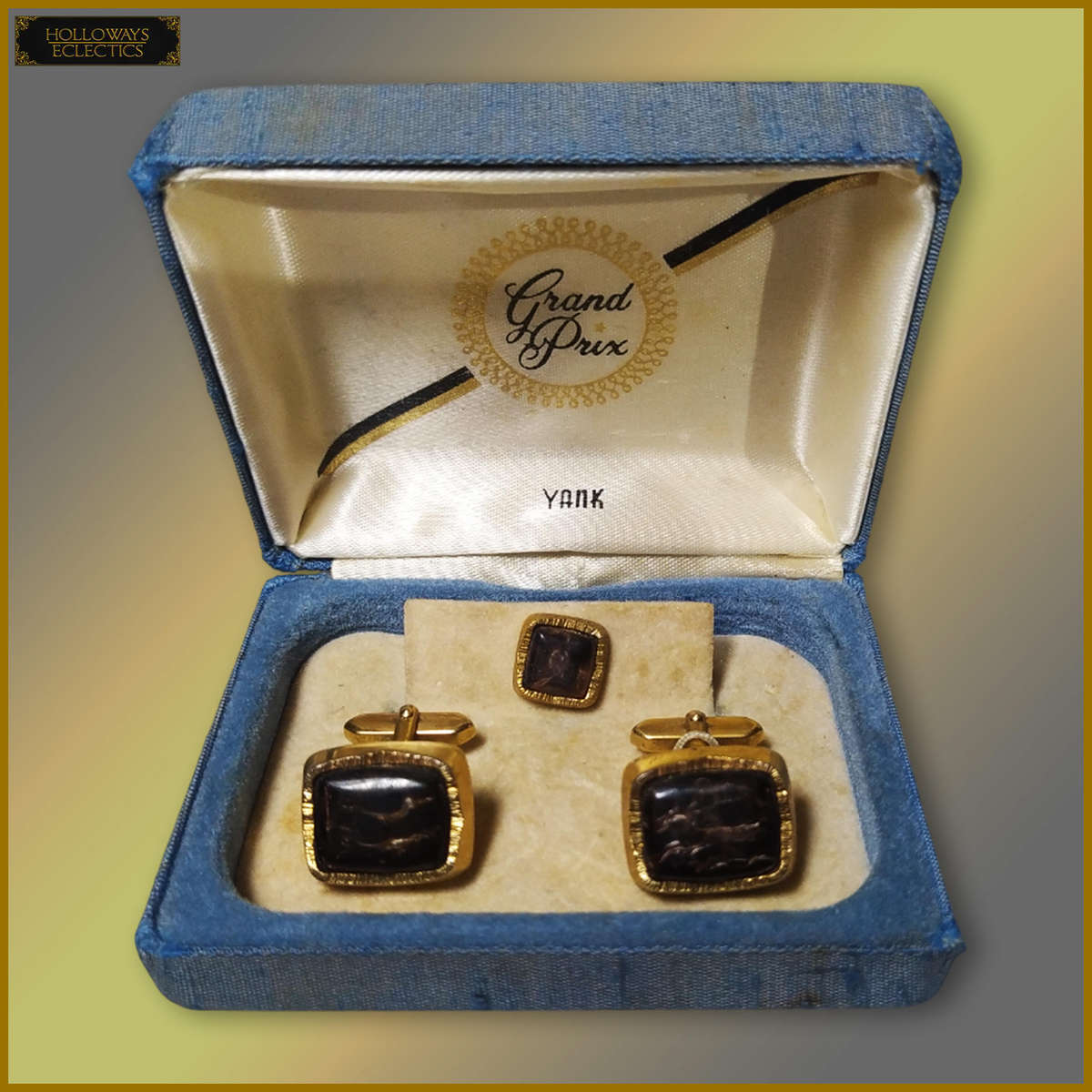 Vintage 22ct Gold Clad Grand Prix Cufflinks