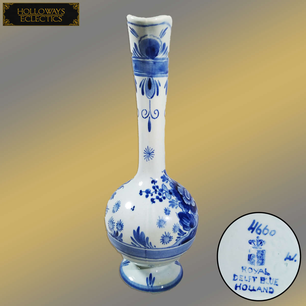 Vintage Royal Delft Blue Oil Jug