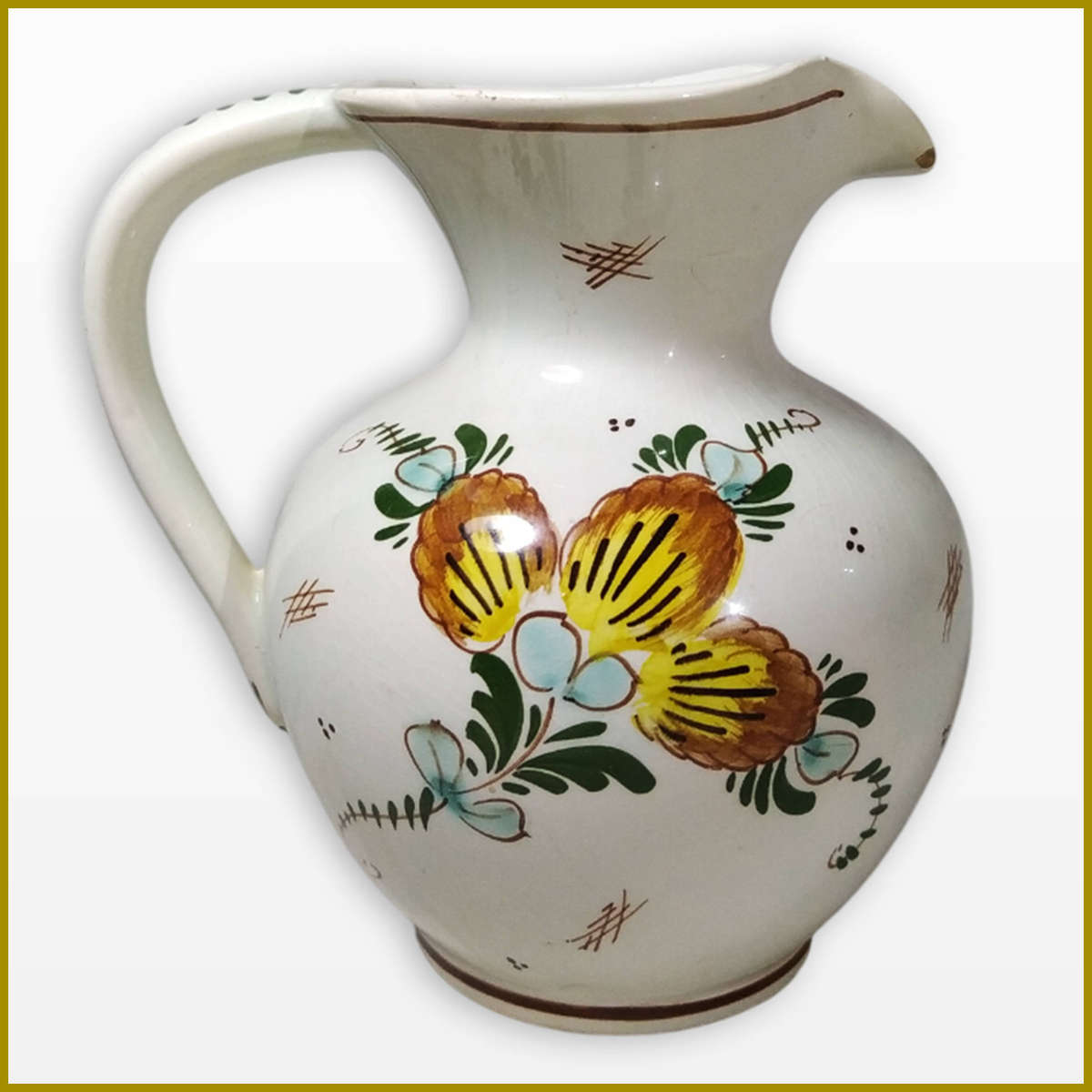 Rare Delft Coloured Milk Jug