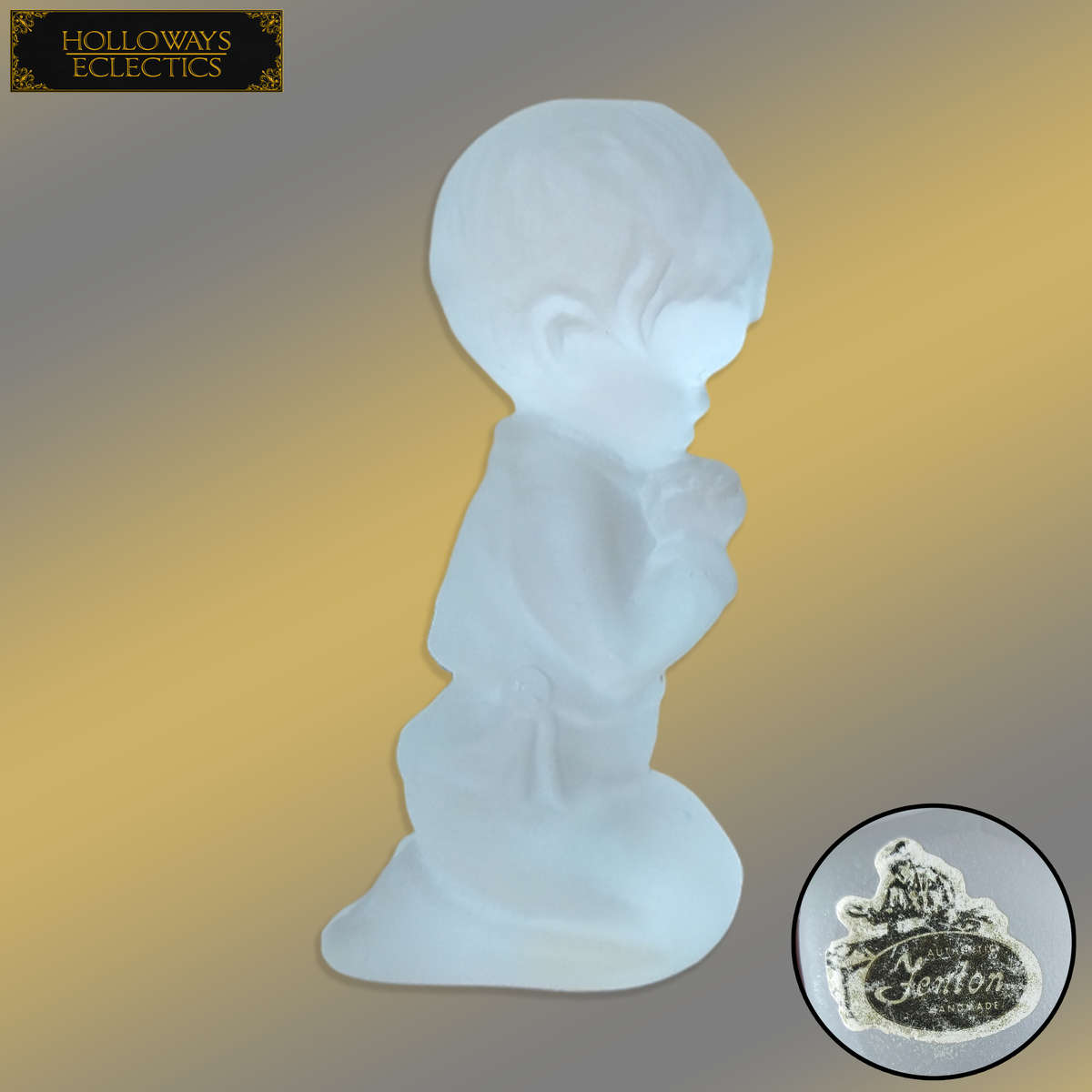 Vintage Fenton Glass Of Praying Boy