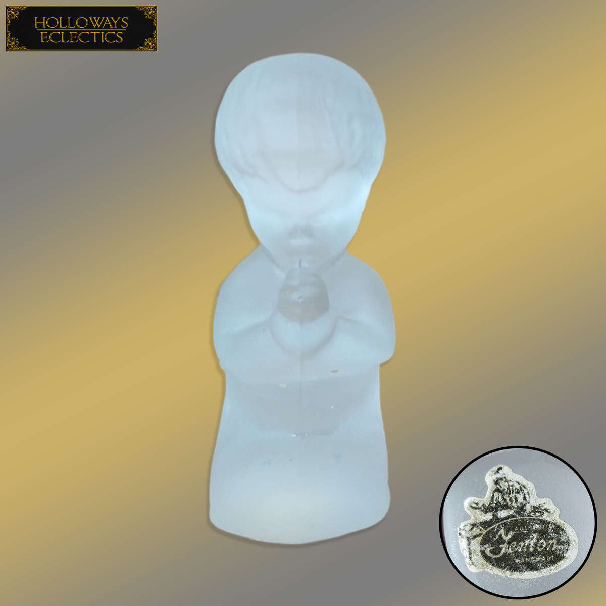 Vintage Fenton Glass Of Praying Boy