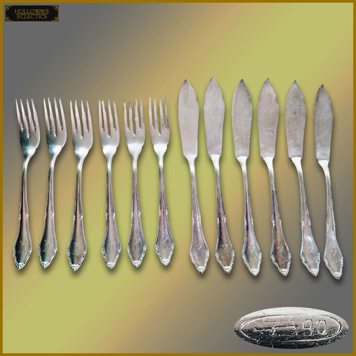 Vintage Silver Fish Knife And Fork Set