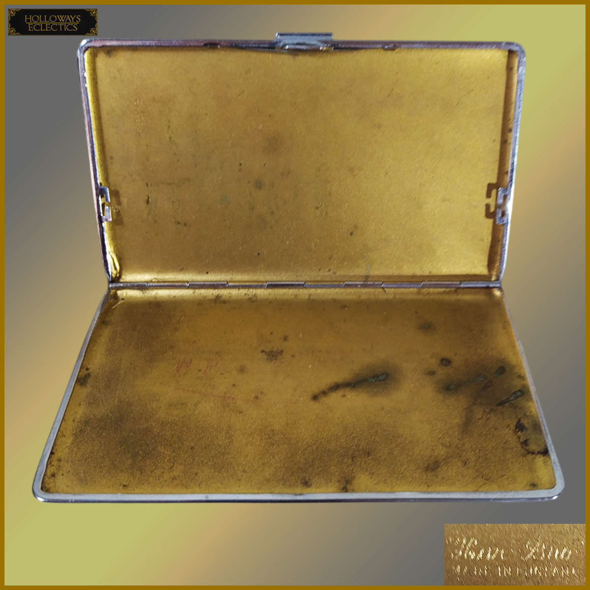 Vintage Hans Bro Silverplated Cigarette Case