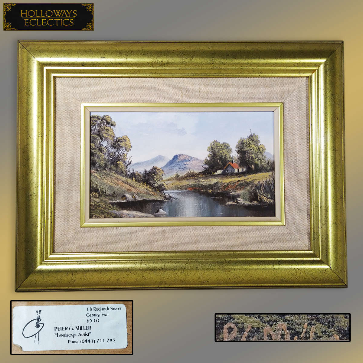 Vintage Peter G Miller Oil Landscape Painting