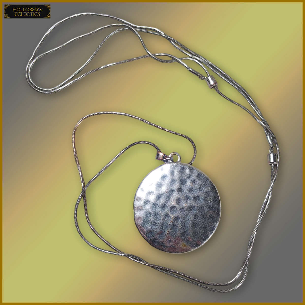 Vintage Scroll And Vine Silver Plated Pendant Necklace