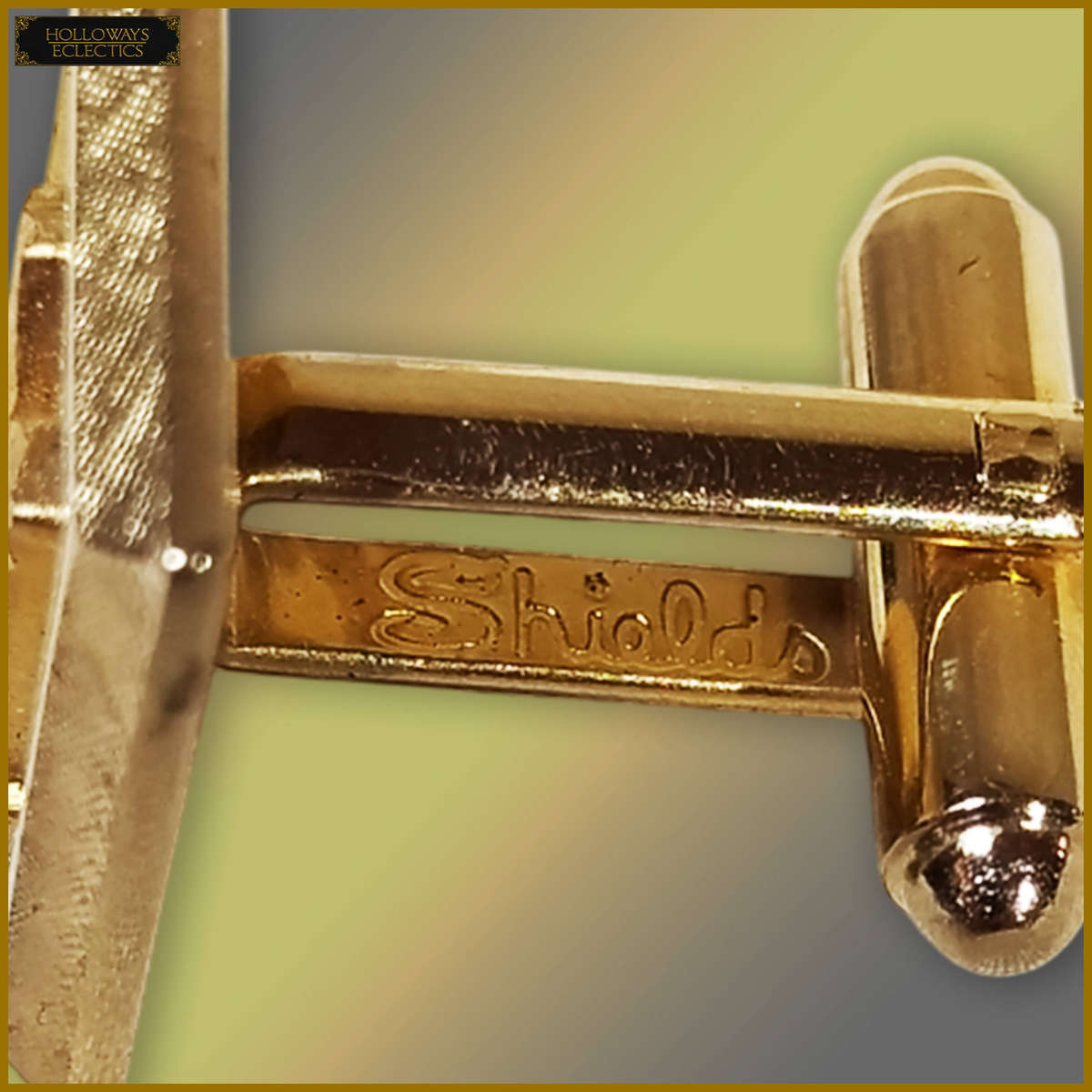Vintage Gold Plated Shields Cufflinks
