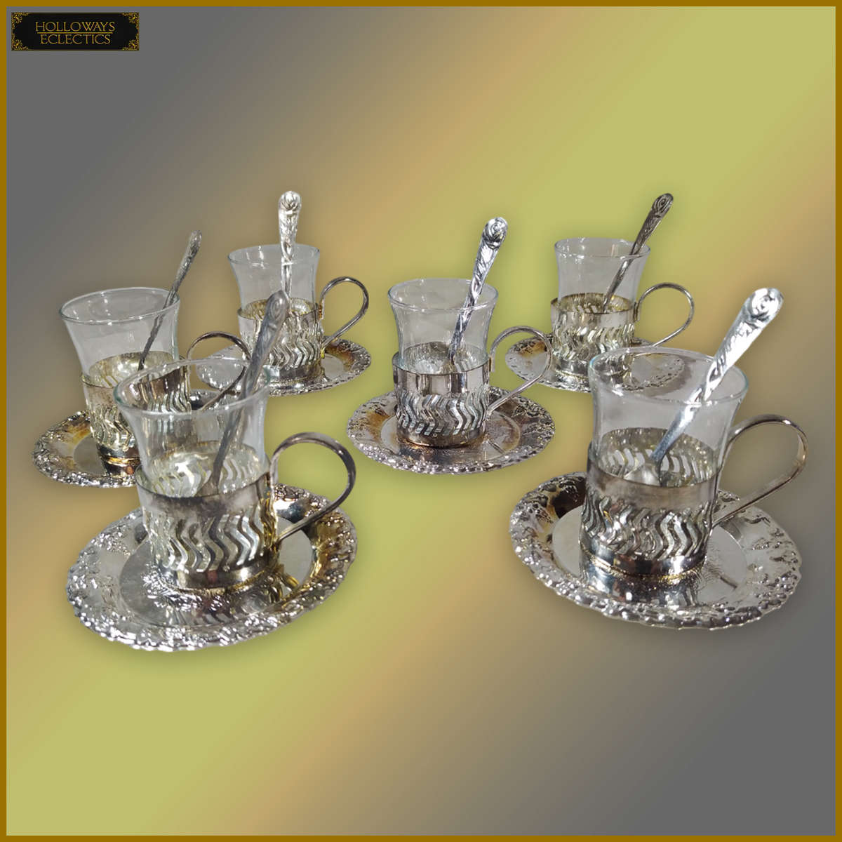 Vintage Silverplated Coffee Cup Set