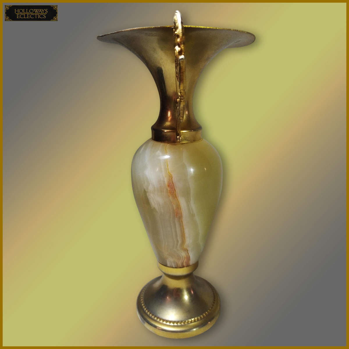 Vintage Roman Tropaion Onyx Vase