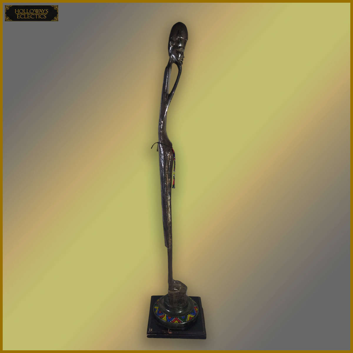 Hand Carved Iron Wood Statue Titled The Rainbow Warriors