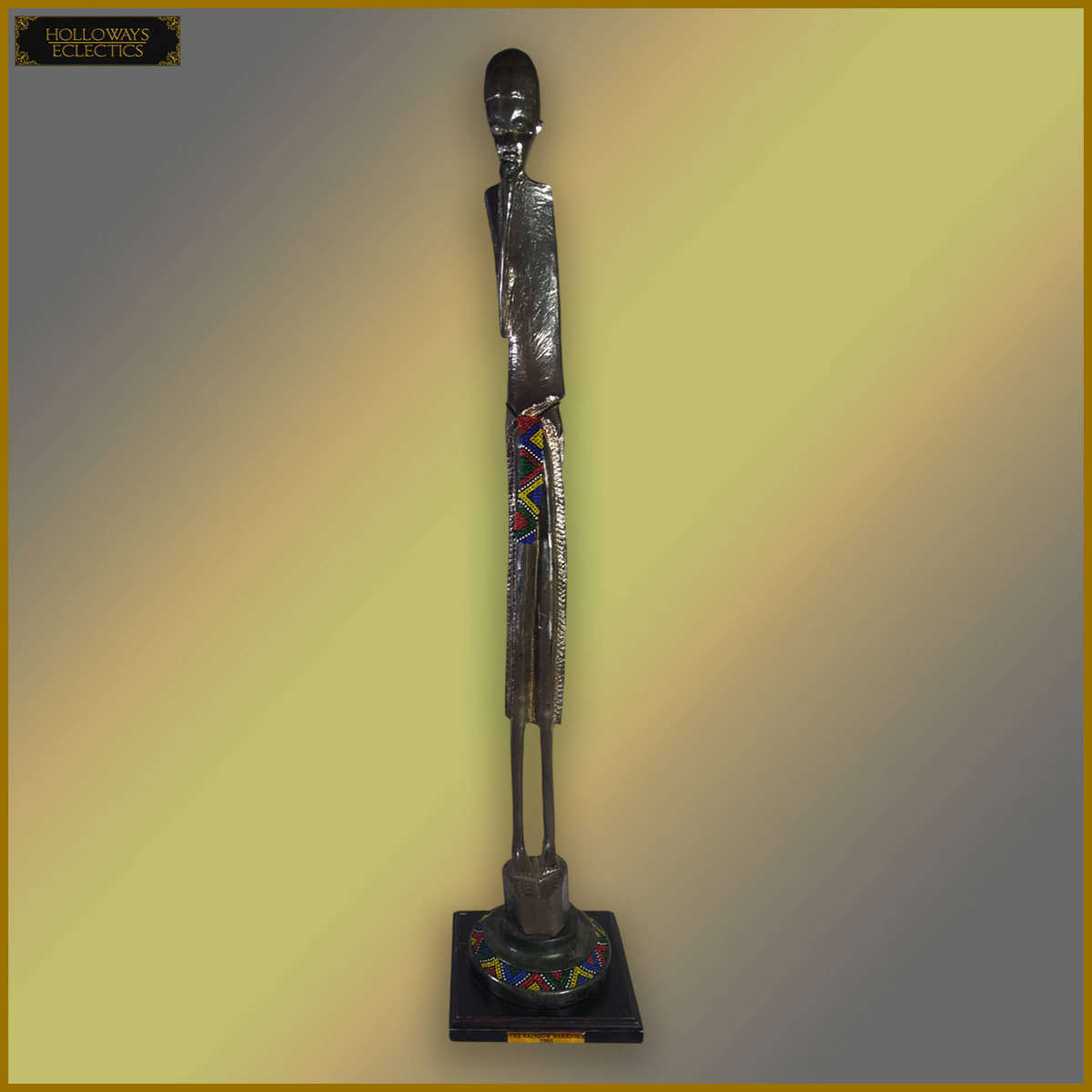 Hand Carved Iron Wood Statue Titled The Rainbow Warriors