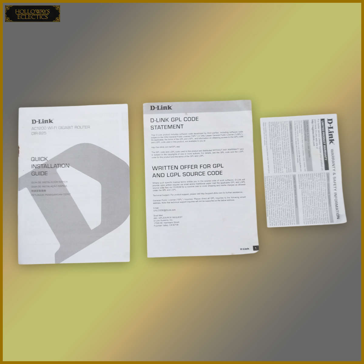 D Link 825 WiFi Router