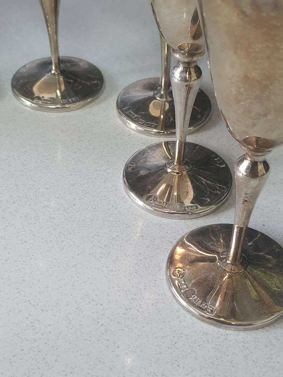 STUNNING X6 GOBLETS WITH STAMPS - WOW - WOW - WOW - DONT MISS THIS AUCTION! STAMPED!