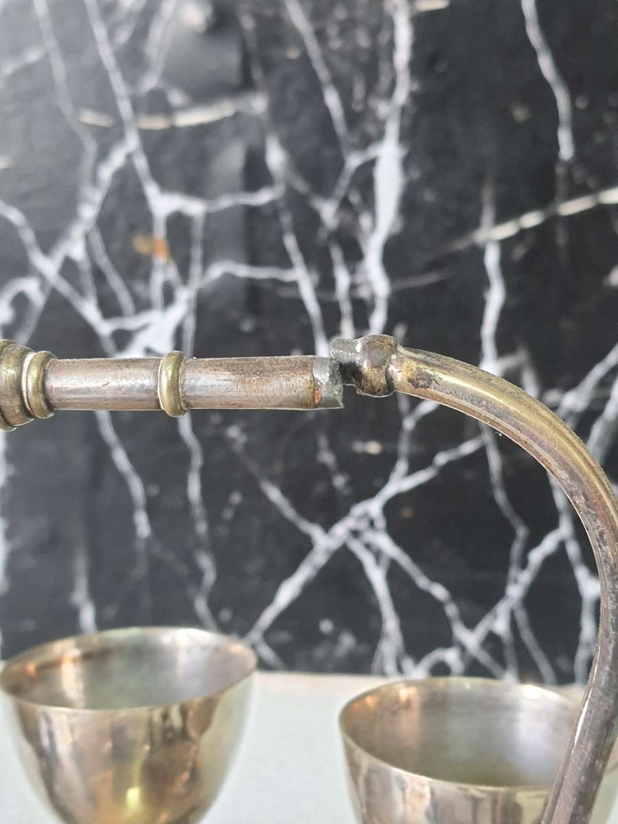 STAMPED - STUNNING APOSTLE SPOON AND EGG TRAY SET