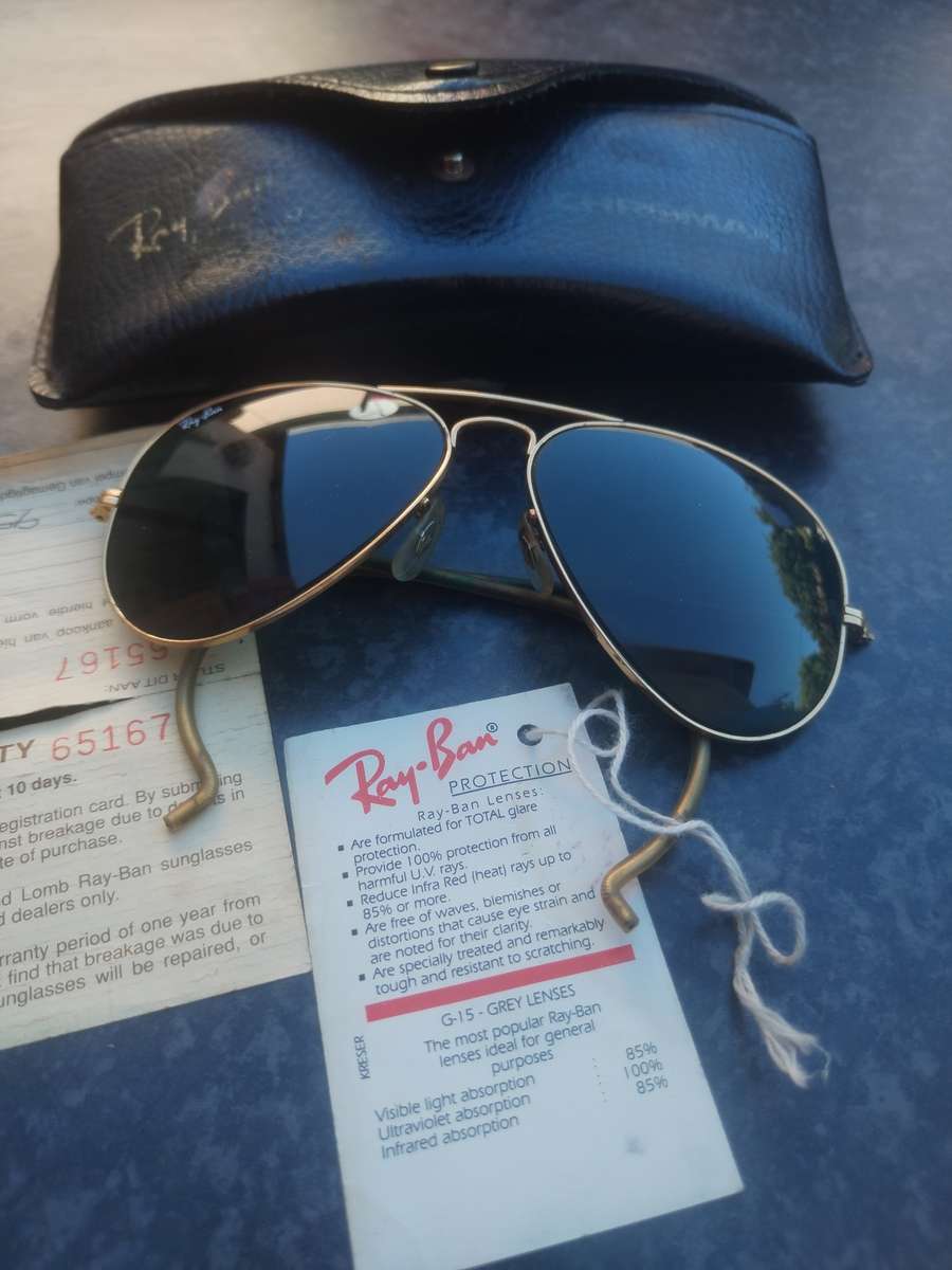 #3 - MINT -Ray-Ban USA B&L Diamond Hard Aviator Outdoorsman 62mm W1508 Survivor Sunglasses - BUYNOW!