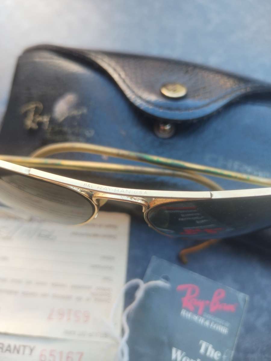 #3 - MINT -Ray-Ban USA B&L Diamond Hard Aviator Outdoorsman 62mm W1508 Survivor Sunglasses - BUYNOW!