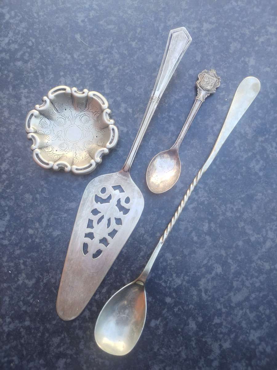 #14 ANTIQUE SILVER CUTLERY UP ON AUCTION
