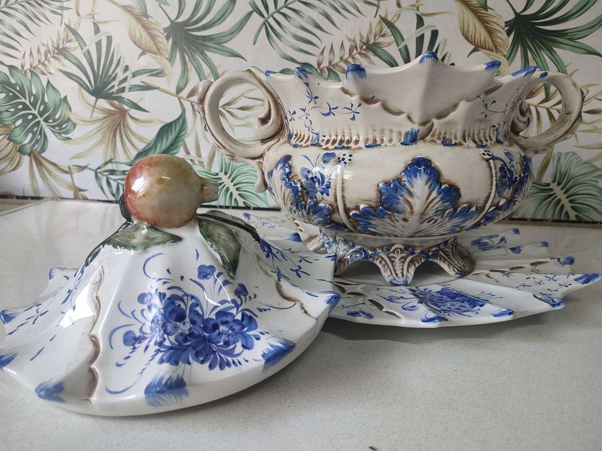 #3 VINTAGE ITALY BASSANO CERAMIC TUREEN SET
