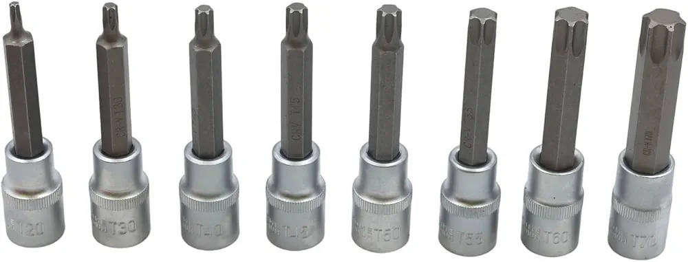 AIYI 8 Piece 1/2-Inch Torx Bit Socket Set AY001-790