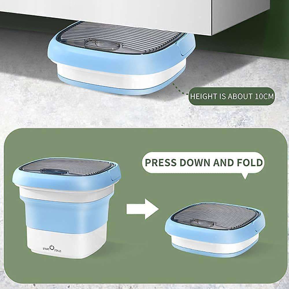 Mini Folding Washing Machine Portable,Foldable Compact Ultrasonic Small Automatic USB Powered Cleani