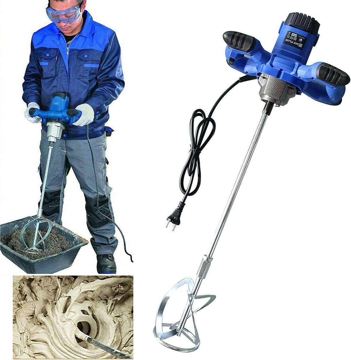 Handheld Industrial Paint Mixer Cement Stirrer 1200W