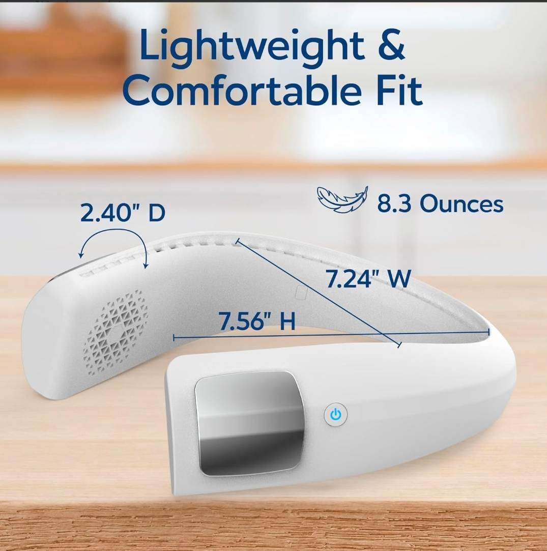 Personal Air Cooler - Portable 3-Speed Neck Fan